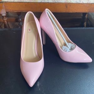 Baby pink stilettos